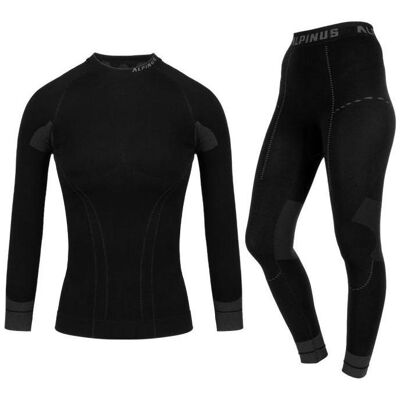 Alpinus, Damen, Funktionsshirt, Thermounterwäsche Tactical Base Layer Set (XL), Schwarz, XL Alpinus, Damen, Funktionsshirt, Thermounterwäsche Tactical Base Layer Set (XL), Schwarz, XL