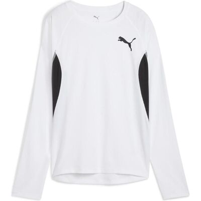 Puma Damen, Sportshirt, W CROSS THE LINE LS 3.0 (XS), Weiss, XS Puma Damen, Sportshirt, W CROSS THE LINE LS 3.0 (XS), Weiss, XS
