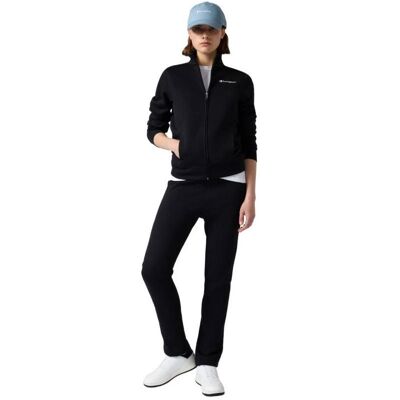 Champion, Damen, Trainingsjacken, schwarzer Trainingsanzug mit durchgehendem Reissverschluss für Damen (M), Schwarz, M Champion, Damen, Trainingsjacken, schwarzer Trainingsanzug mit durchgehendem Reissverschluss für Damen (M), Schwarz, M