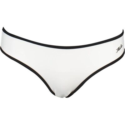 Karl Lagerfeld, Damen, Badehosen, White Polyamide Women Swim Brief, Weiss, (XS) Karl Lagerfeld, Damen, Badehosen, White Polyamide Women Swim Brief, Weiss, (XS)