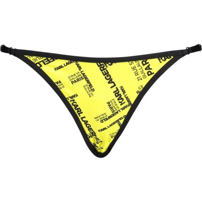 Karl Lagerfeld, Damen, Badehosen, Yellow Elastane Women Swim Brief, Gelb, (L) Karl Lagerfeld, Damen, Badehosen, Yellow Elastane Women Swim Brief, Gelb, (L)