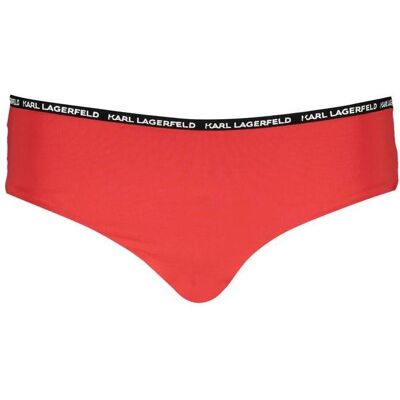 Karl Lagerfeld, Damen, Badehosen, Rosso Poliammide Womens Swim Briefs, Rot, (XS) Karl Lagerfeld, Damen, Badehosen, Rosso Poliammide Womens Swim Briefs, Rot, (XS)