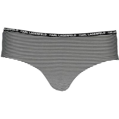 Karl Lagerfeld, Damen, Badehosen, Black Polyamide Women's Swim Briefs, Schwarz, (XS) Karl Lagerfeld, Damen, Badehosen, Black Polyamide Women's Swim Briefs, Schwarz, (XS)