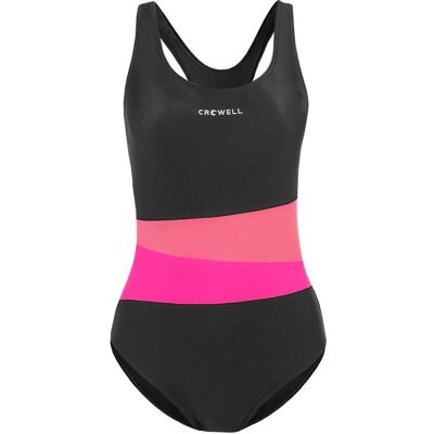 Crowell, Damen, Badeanzüge, Kostium kąpielowy damski Lola kol.03 czarno-różowy 44, Schwarz, Pink, (44) Crowell, Damen, Badeanzüge, Kostium kąpielowy damski Lola kol.03 czarno-różowy 44, Schwarz, Pink, (44)