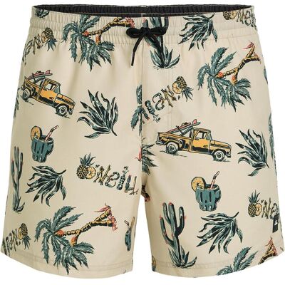 O'Neill, Herren, Badehosen, MIX & MATCH CALI PRINT 15" SWIM SHORTS, Beige, (M) O'Neill, Herren, Badehosen, MIX & MATCH CALI PRINT 15" SWIM SHORTS, Beige, (M)