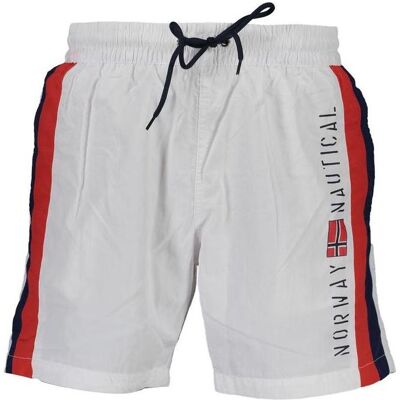 Norway 1963, Herren, Badehosen, White Polyamide Men's Swim Boxer, Weiss, (L) Norway 1963, Herren, Badehosen, White Polyamide Men's Swim Boxer, Weiss, (L)