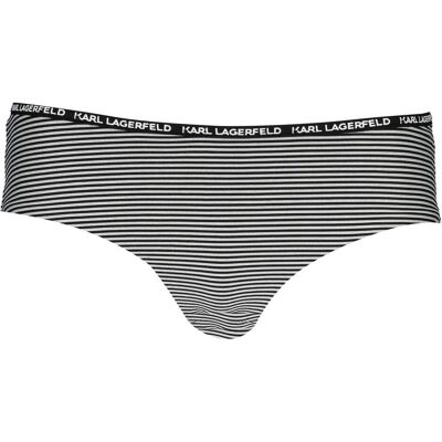Karl Lagerfeld, Damen, Badehosen, Black Polyamide Women's Swim Briefs, Schwarz, (XS) Karl Lagerfeld, Damen, Badehosen, Black Polyamide Women's Swim Briefs, Schwarz, (XS)