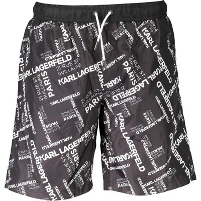 Karl Lagerfeld, Herren, Badehosen, Nero Polyester Men Swimwear Boxer, Schwarz, (S) Karl Lagerfeld, Herren, Badehosen, Nero Polyester Men Swimwear Boxer, Schwarz, (S)