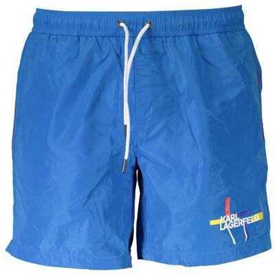 Karl Lagerfeld, Herren, Badehosen, Azzurro Polyester Men Swim Boxer, Blau, (S) Karl Lagerfeld, Herren, Badehosen, Azzurro Polyester Men Swim Boxer, Blau, (S)