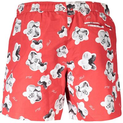 Karl Lagerfeld, Herren, Shorts, Red Polyester Men's Swim Trunk, Rot, (M) Karl Lagerfeld, Herren, Shorts, Red Polyester Men's Swim Trunk, Rot, (M)