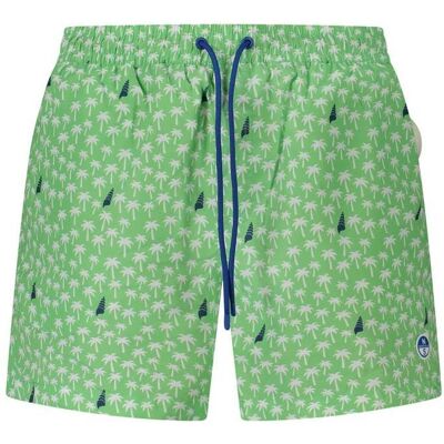 North Sails, Herren, Badehosen, Verde Polyester Men Swim Boxer, Grün, (S) North Sails, Herren, Badehosen, Verde Polyester Men Swim Boxer, Grün, (S)