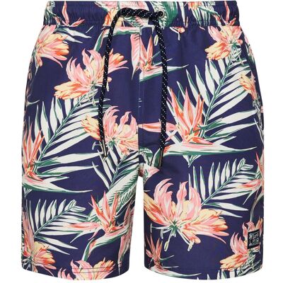 Superdry, Herren, Badehosen, Vintage Hawaiian Swimshort, Blau, (S) Superdry, Herren, Badehosen, Vintage Hawaiian Swimshort, Blau, (S)