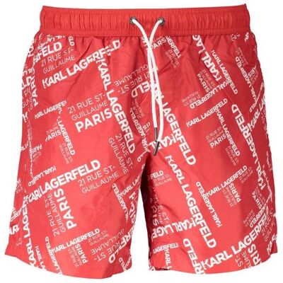 Karl Lagerfeld, Herren, Badehosen, Rosso Polyester Men's Swim Boxer, Rot, (S) Karl Lagerfeld, Herren, Badehosen, Rosso Polyester Men's Swim Boxer, Rot, (S)