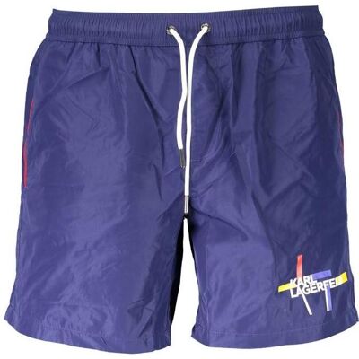 Karl Lagerfeld, Herren, Badehosen, Blu Polyester Men Swim Boxer, Blau, (S) Karl Lagerfeld, Herren, Badehosen, Blu Polyester Men Swim Boxer, Blau, (S)