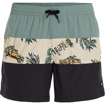 O'Neill, Herren, Badehosen, MIX & MATCH CALI BLOCK 15" SWIM SHORTS, Grün, Schwarz, Beige, (L) O'Neill, Herren, Badehosen, MIX & MATCH CALI BLOCK 15" SWIM SHORTS, Grün, Schwarz, Beige, (L)
