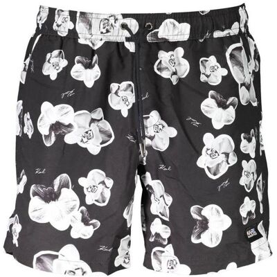 Karl Lagerfeld, Herren, Badehosen, Nero Polyester Men's Swim Boxer, Schwarz, (S) Karl Lagerfeld, Herren, Badehosen, Nero Polyester Men's Swim Boxer, Schwarz, (S)