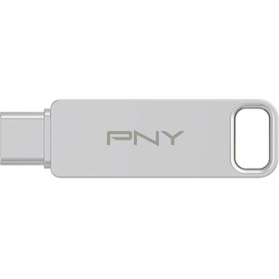 PNY USB-Stick 128GB DUO LINK USB 3.2 Type-C Dual Flash Drive retail (128 GB, USB-C), USB Stick, Grau, Silber PNY USB-Stick 128GB DUO LINK USB 3.2 Type-C Dual Flash Drive retail (128 GB, USB-C), USB Stick, Grau, Silber