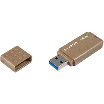 Goodram Pack 2 clés USB3.0 64Go UME3 Eco Friendly (64 GB, USB-A), USB Stick, Braun, Bronze Goodram Pack 2 clés USB3.0 64Go UME3 Eco Friendly (64 GB, USB-A), USB Stick, Braun, Bronze