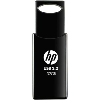 HP 32GB 712w Black USB 3.2 Flash Drive (32 GB, USB-A), USB Stick, Schwarz HP 32GB 712w Black USB 3.2 Flash Drive (32 GB, USB-A), USB Stick, Schwarz