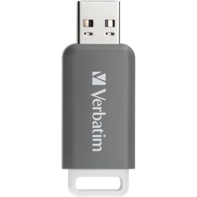 Verbatim DataBar USB 2.0 128GB Grey (128 GB, USB-A), USB Stick, Grau Verbatim DataBar USB 2.0 128GB Grey (128 GB, USB-A), USB Stick, Grau
