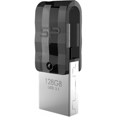 Silicon Power C31 (128 GB, USB-A, USB-C), USB Stick, Schwarz Silicon Power C31 (128 GB, USB-A, USB-C), USB Stick, Schwarz