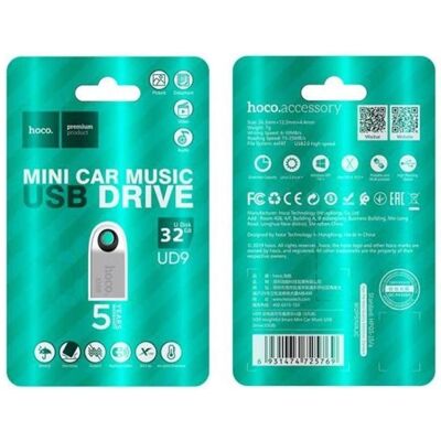 Hoco Speicherkarten pendrive mini UD9 32GB USB2.0 (32 GB, USB-A), USB Stick, Silber Hoco Speicherkarten pendrive mini UD9 32GB USB2.0 (32 GB, USB-A), USB Stick, Silber