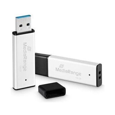 MediaRange MEMORY DRIVE FLASH USB3.2/128GB MR1902 (128 GB, USB-A), USB Stick, Silber, Schwarz MediaRange MEMORY DRIVE FLASH USB3.2/128GB MR1902 (128 GB, USB-A), USB Stick, Silber, Schwarz