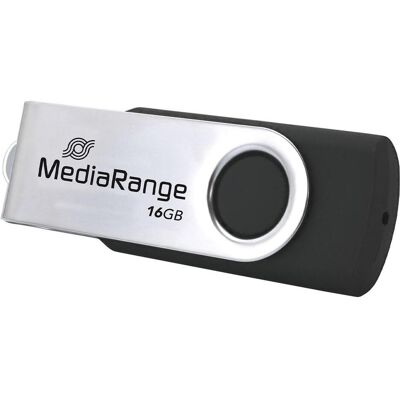 MediaRange Swivel Stick (16 GB, USB-C), USB Stick, Schwarz, Silber MediaRange Swivel Stick (16 GB, USB-C), USB Stick, Schwarz, Silber