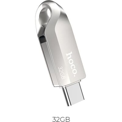 Hoco Memory cards pendrive USB A + USB C UD8 32GB USB3.0 + USB C (32 GB, USB-A, USB-C), USB Stick, Grau Hoco Memory cards pendrive USB A + USB C UD8 32GB USB3.0 + USB C (32 GB, USB-A, USB-C), USB Stick, Grau
