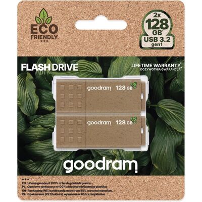 Goodram 2-PACK UME3-1280EFR11-2P (256 GB, USB-A), USB Stick, Bronze, Braun Goodram 2-PACK UME3-1280EFR11-2P (256 GB, USB-A), USB Stick, Bronze, Braun