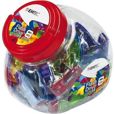 Emtec USB-Stick 32 GB C410 USB 2.0 Candy Jar 80 pcs. (32 GB, USB-A), USB Stick, Mehrfarbig Emtec USB-Stick 32 GB C410 USB 2.0 Candy Jar 80 pcs. (32 GB, USB-A), USB Stick, Mehrfarbig