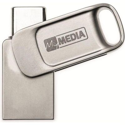 MyMedia USB 3.2 OTG Stick 64GB, Typ A-C, My Dual, silber (64 GB, USB-A, USB-C), USB Stick, Silber MyMedia USB 3.2 OTG Stick 64GB, Typ A-C, My Dual, silber (64 GB, USB-A, USB-C), USB Stick, Silber