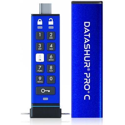 iStorage datAshur PRO+ Type C (32 GB, USB-C), USB Stick, Blau iStorage datAshur PRO+ Type C (32 GB, USB-C), USB Stick, Blau