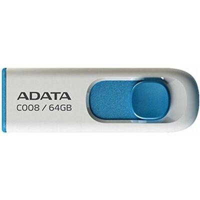 Adata USB-A 2.0 FlashDrive C008, 64Gb (64 GB, USB-A), USB Stick, Blau, Weiss Adata USB-A 2.0 FlashDrive C008, 64Gb (64 GB, USB-A), USB Stick, Blau, Weiss