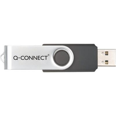 Q-Connect Flash Drive (32 GB, USB-A), USB Stick, Schwarz, Grau, Silber Q-Connect Flash Drive (32 GB, USB-A), USB Stick, Schwarz, Grau, Silber