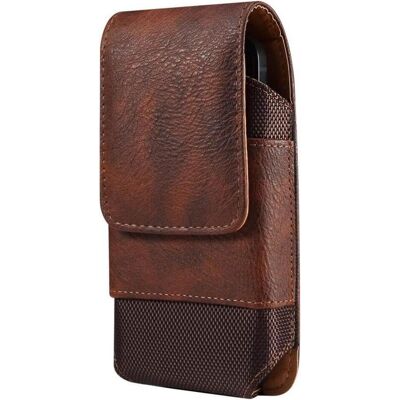 Cover-Discount, Bauchtasche, Nylon - Leder Gurttasche mit Kartenfach braun / L, Braun Cover-Discount, Bauchtasche, Nylon - Leder Gurttasche mit Kartenfach braun / L, Braun