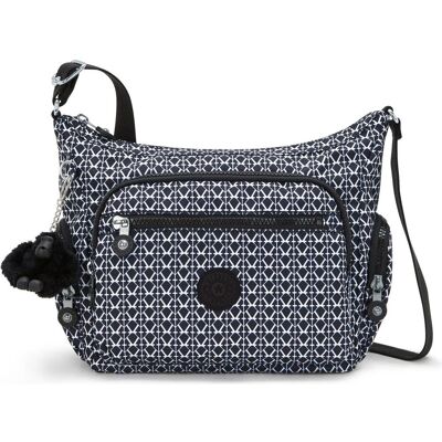 Kipling, Damen, Handtasche, Gabbies Umhängetasche Signature Druck, Blau Kipling, Damen, Handtasche, Gabbies Umhängetasche Signature Druck, Blau
