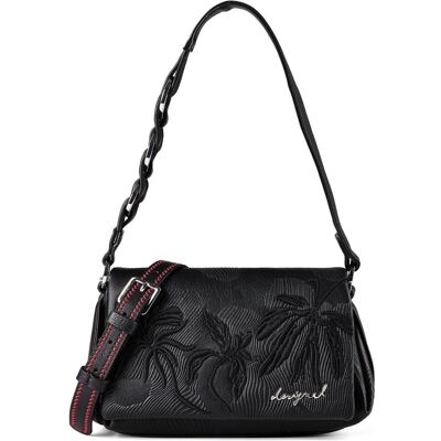 Desigual, Damen, Handtasche, Mirenis Naron Mini Flap, Schwarz Desigual, Damen, Handtasche, Mirenis Naron Mini Flap, Schwarz