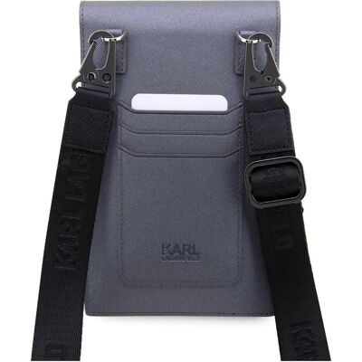 Karl Lagerfeld, Damen, Handtasche, Torebka KLWBSAKCPMG srebrny/silver Saffiano Karl & Choupette, Grau Karl Lagerfeld, Damen, Handtasche, Torebka KLWBSAKCPMG srebrny/silver Saffiano Karl & Choupette, Grau