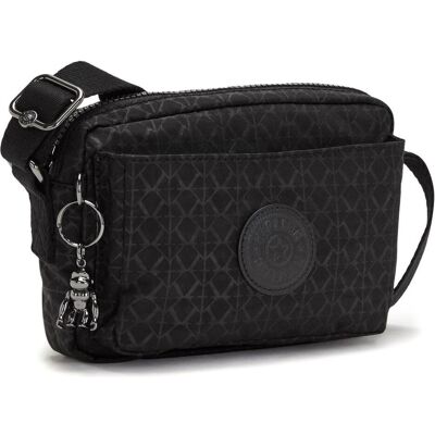 Kipling, Damen, Handtasche, Abanu Mini Crossbody Signature Emb, Schwarz Kipling, Damen, Handtasche, Abanu Mini Crossbody Signature Emb, Schwarz