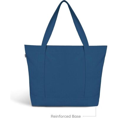 ECO Right, Unisex, Tasche, Grosse Shopper-Tasche mit Ritssluiting und Binnenzak für Alltagsnutzung, Blau ECO Right, Unisex, Tasche, Grosse Shopper-Tasche mit Ritssluiting und Binnenzak für Alltagsnutzung, Blau