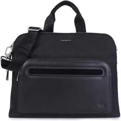 Hedgren, Damen, Handtasche, Fika Aktentasche RFID 38,5 cm Laptopfach, Schwarz Hedgren, Damen, Handtasche, Fika Aktentasche RFID 38,5 cm Laptopfach, Schwarz