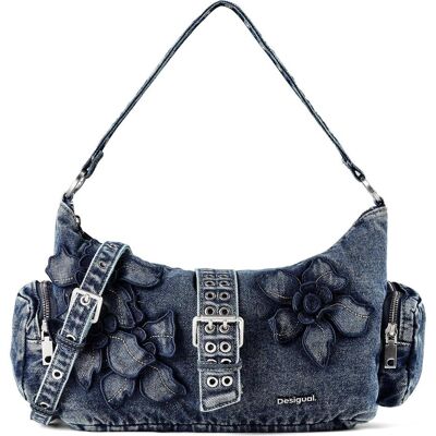 Desigual, Damen, Handtasche, Curio Denim Bag, Blau Desigual, Damen, Handtasche, Curio Denim Bag, Blau