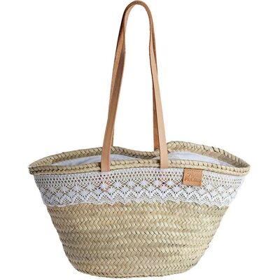 EDM, Damen, Handtasche, DHandtasche Nova Palmblatt Spitze 48,5 x 29,5 cm, Braun EDM, Damen, Handtasche, DHandtasche Nova Palmblatt Spitze 48,5 x 29,5 cm, Braun