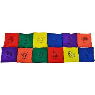No10, Tasche, Turnbeutel Tiere VEDB-ANM5X5 Set 12-tlg, Mehrfarbig No10, Tasche, Turnbeutel Tiere VEDB-ANM5X5 Set 12-tlg, Mehrfarbig