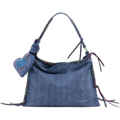 Desigual, Damen, Handtasche, Torio Denim Shoulder Bag, Blau Desigual, Damen, Handtasche, Torio Denim Shoulder Bag, Blau