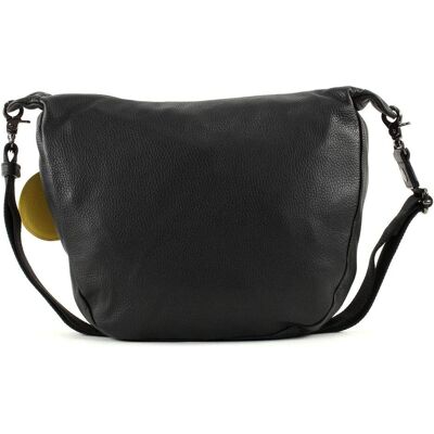 Mandarina Duck, Damen, Handtasche, Mellow Umhängetasche Leder 22 cm, Schwarz Mandarina Duck, Damen, Handtasche, Mellow Umhängetasche Leder 22 cm, Schwarz