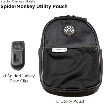 Spider Holster, Bauchtasche, Spider Monkey Utility Pouch + Base Clip, Schwarz Spider Holster, Bauchtasche, Spider Monkey Utility Pouch + Base Clip, Schwarz
