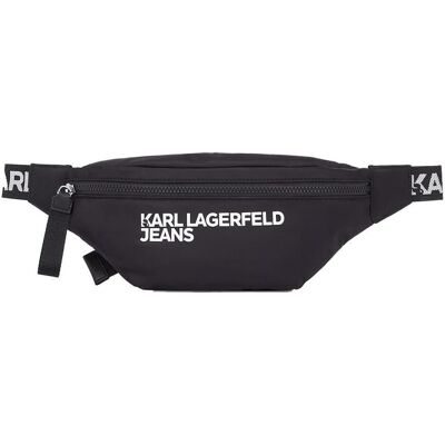 Karl Lagerfeld, Herren, Bauchtasche, Jeans, Heren, Essentiële Nylon Heuptas, Zwart, One Size, Schwarz Karl Lagerfeld, Herren, Bauchtasche, Jeans, Heren, Essentiële Nylon Heuptas, Zwart, One Size, Schwarz