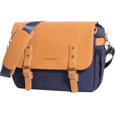K&F Concept K & F Concept Messenger Bag Umhängetasche 10 Liter (KF-13,062v1) (10 l), Kameratasche, Orange, Braun, Blau K&F Concept K & F Concept Messenger Bag Umhängetasche 10 Liter (KF-13,062v1) (10 l), Kameratasche, Orange, Braun, Blau